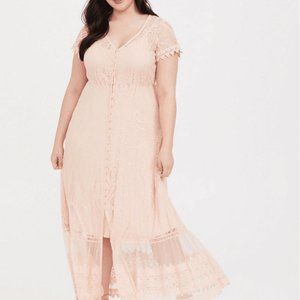 Ivory Lace A-Line Boho Dress